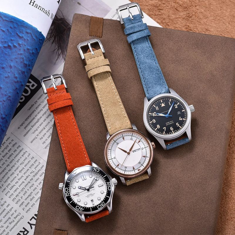 Bracelet de Montre en Daim 19 mm Style Vintage
