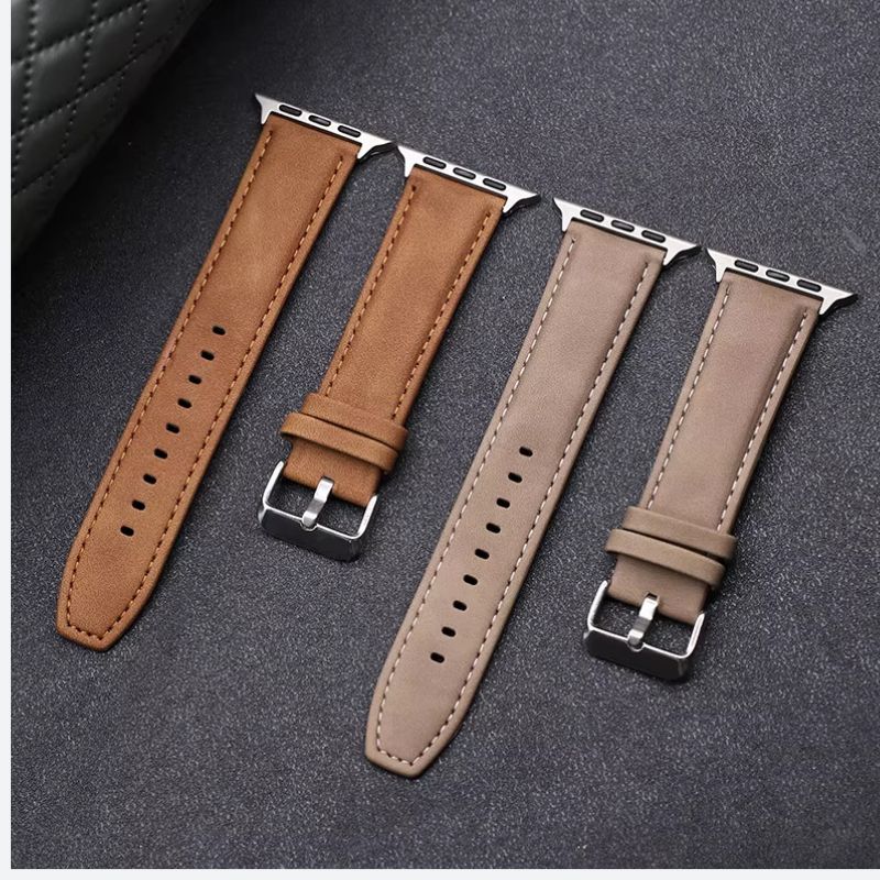 Bracelet Montre Connectée Cuir et Silicone