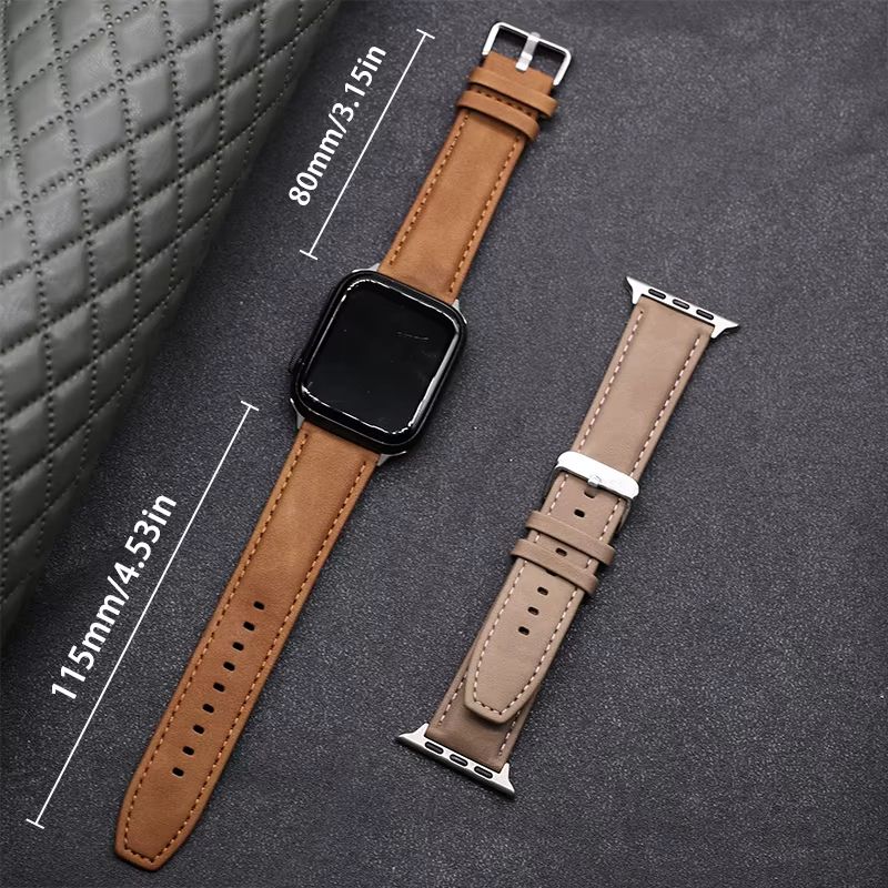 Bracelet Montre Connectée Cuir et Silicone