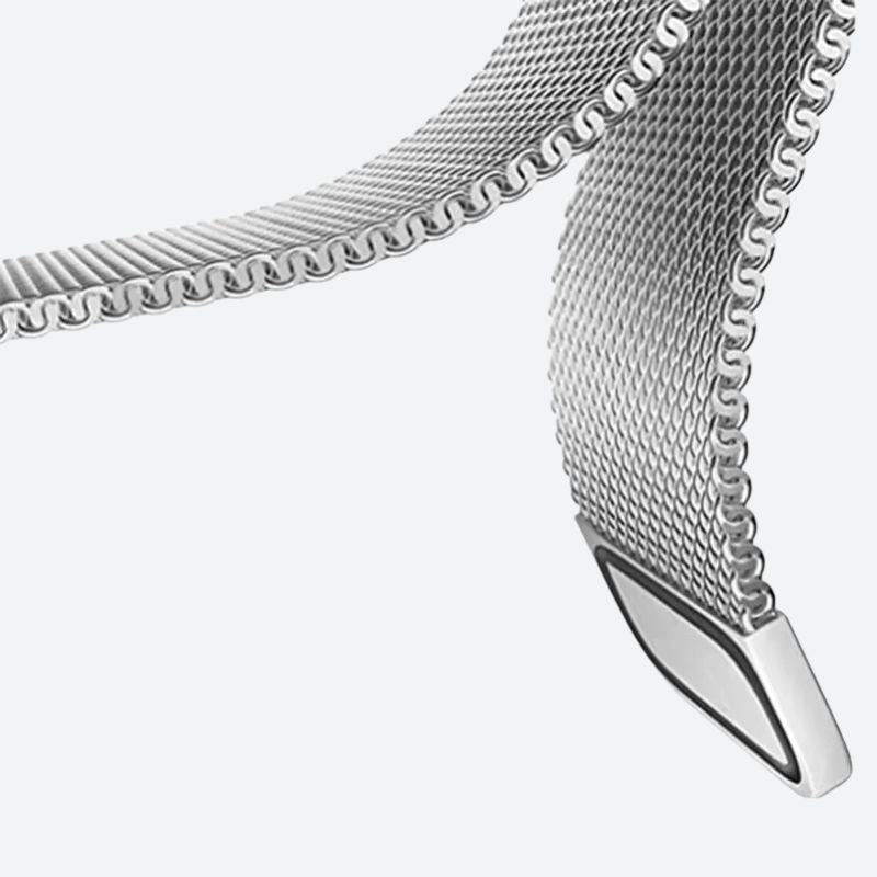 Bracelet Montre Connectée Maille Milanaise en Acier Inoxydable