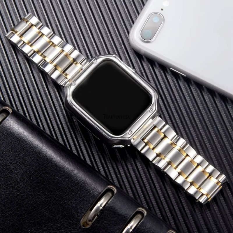 Bracelet Montre Connectée Métal Élégant pour Smartwatch