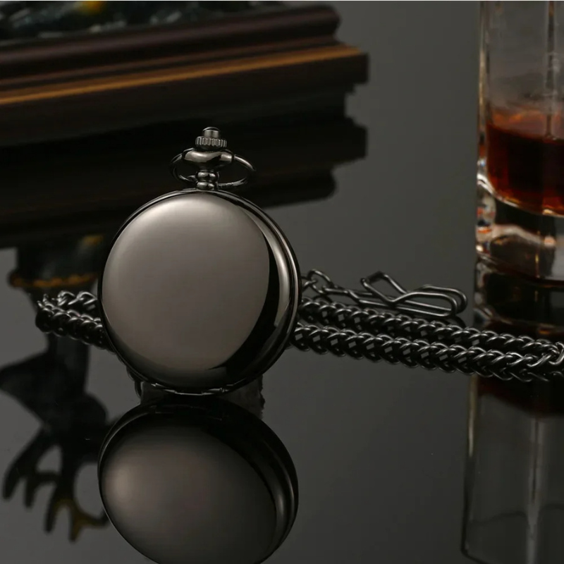 Montre à Gousset Femme Squelette Double Face Mécanique