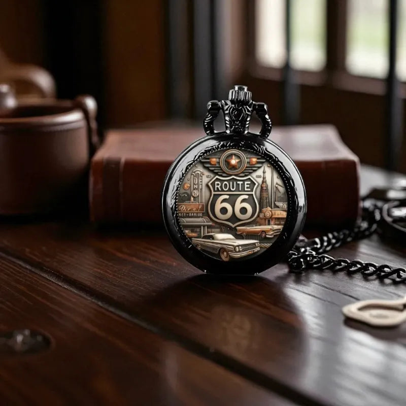 Montre à Gousset Homme Route 66 Vintage Américain