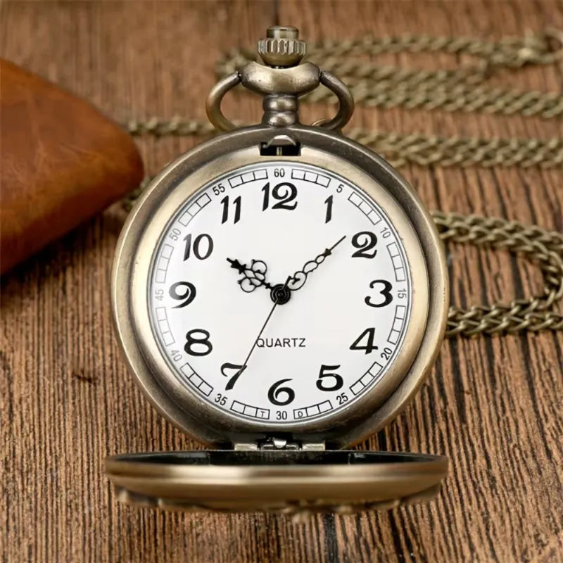 Montre à Gousset Homme Steampunk Bronze à Engrenages