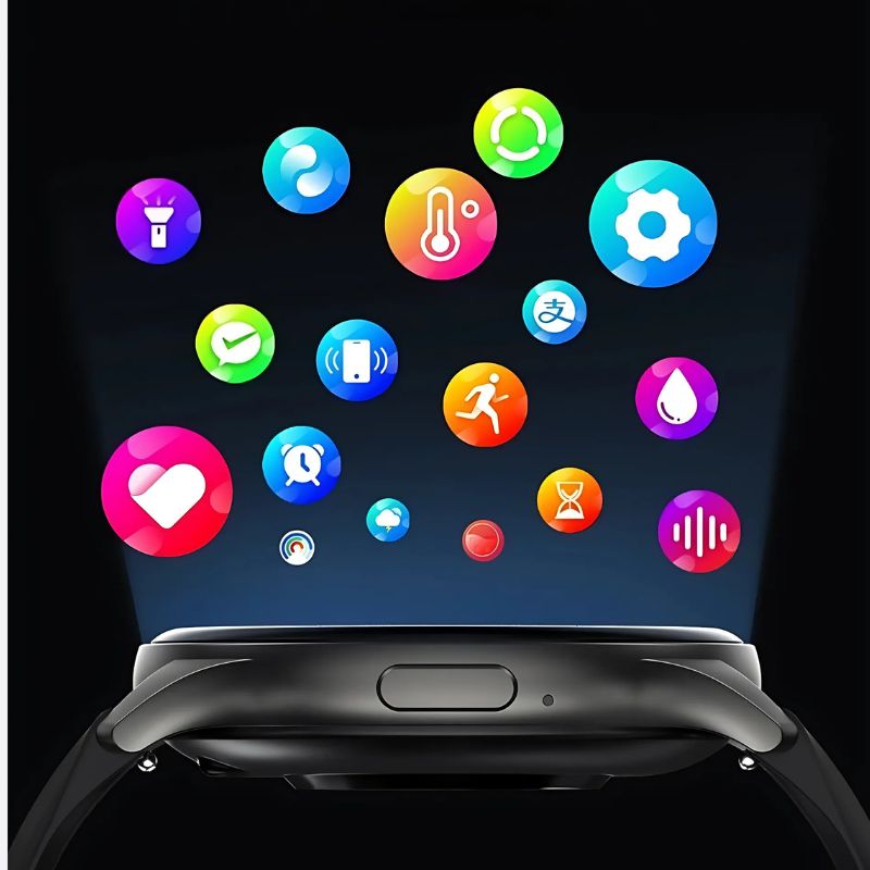 Montre Connectée Femme Écran AMOLED et Bracelet Silicone