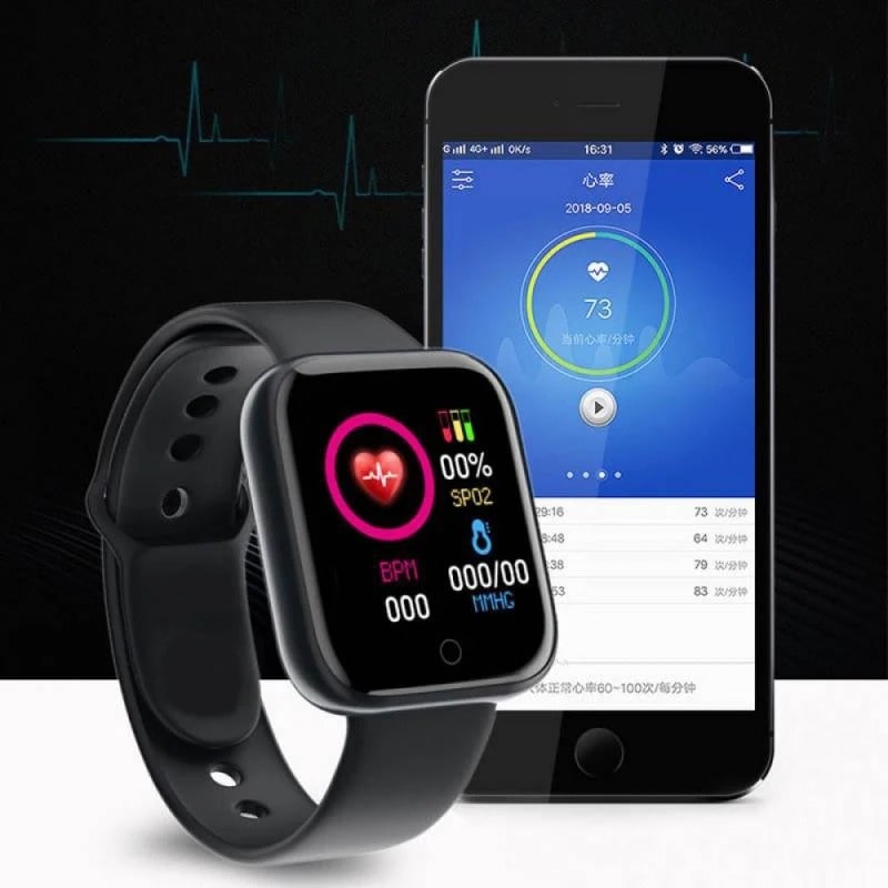 Montre Connectée Femme Rose Bluetooth & Suivi Santé