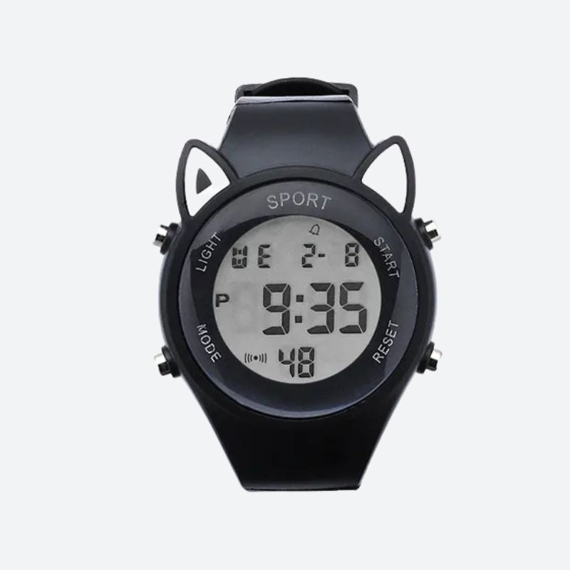 Montre Digitale Enfant Chat avec Bracelet Licorne