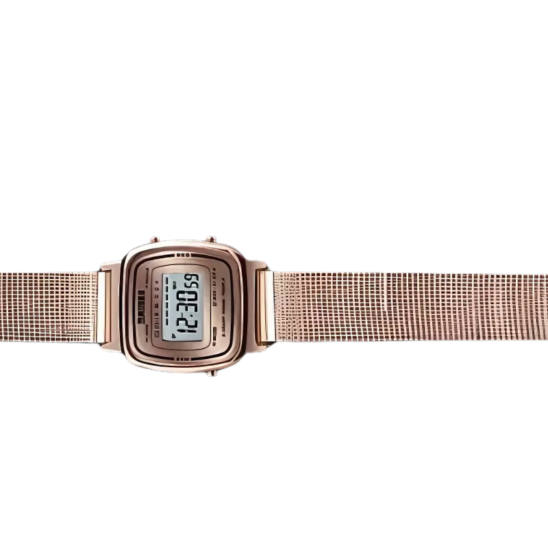 Montre Digitale Femme au Cadran Carré Métallisé