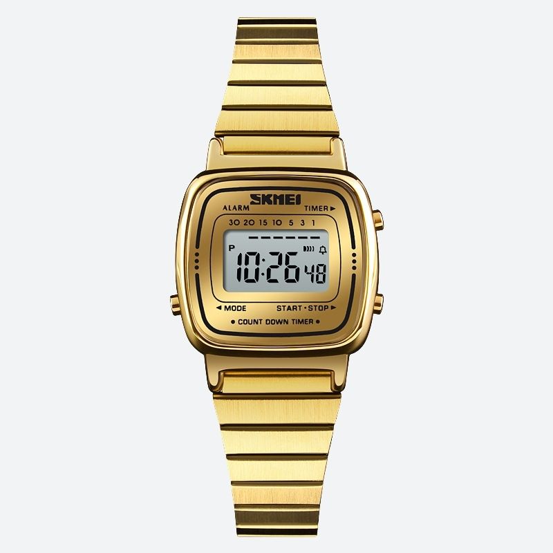 Montre Digitale Femme au Design Carré Rétro