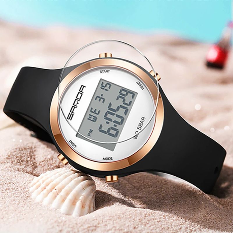 Montre digitale femme Étanche 50m