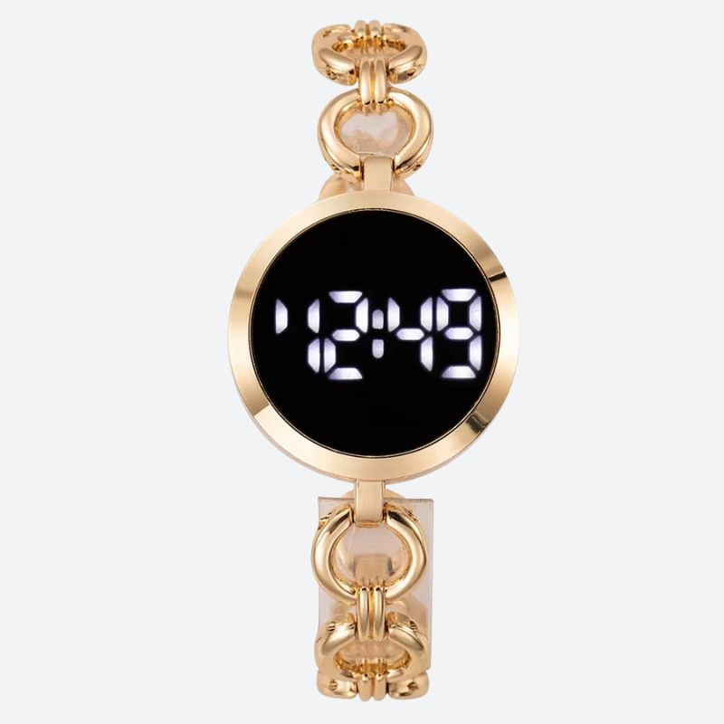 Montre digitale femme Maille Gourmette