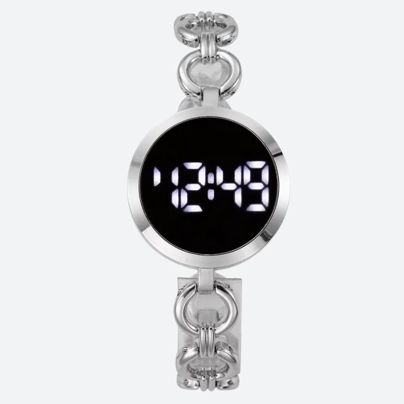 Montre digitale femme Maille Gourmette