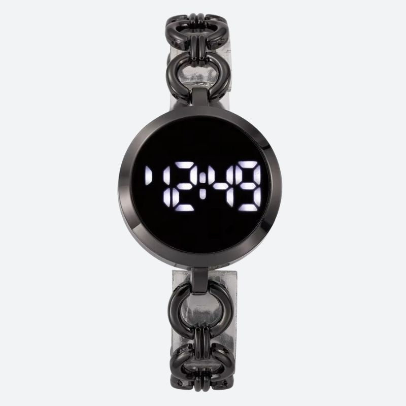 Montre digitale femme Maille Gourmette