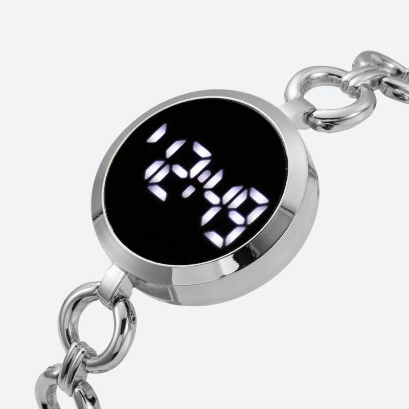Montre digitale femme Maille Gourmette