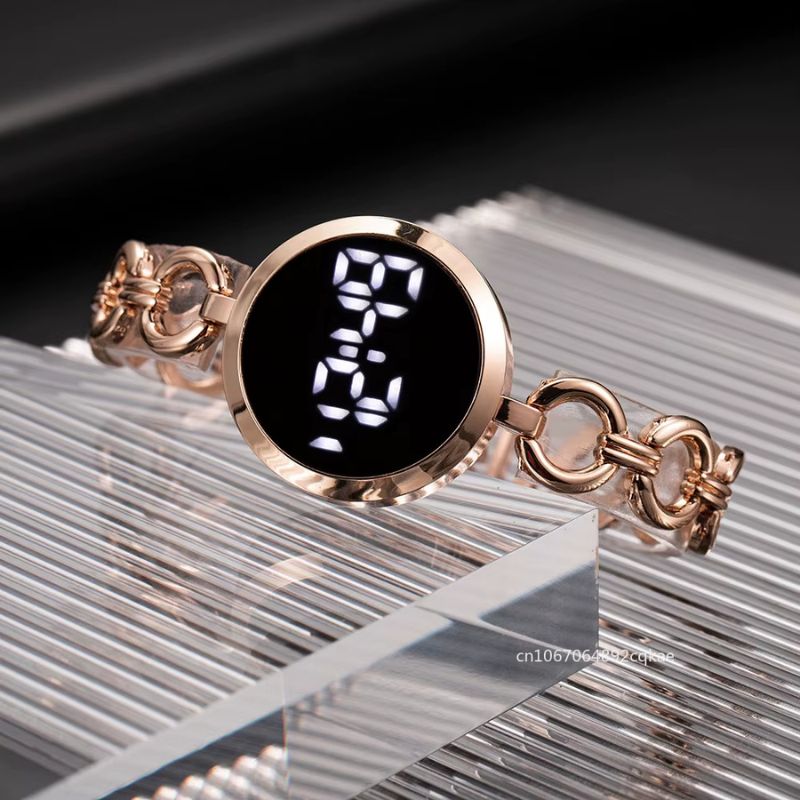 Montre digitale femme Maille Gourmette