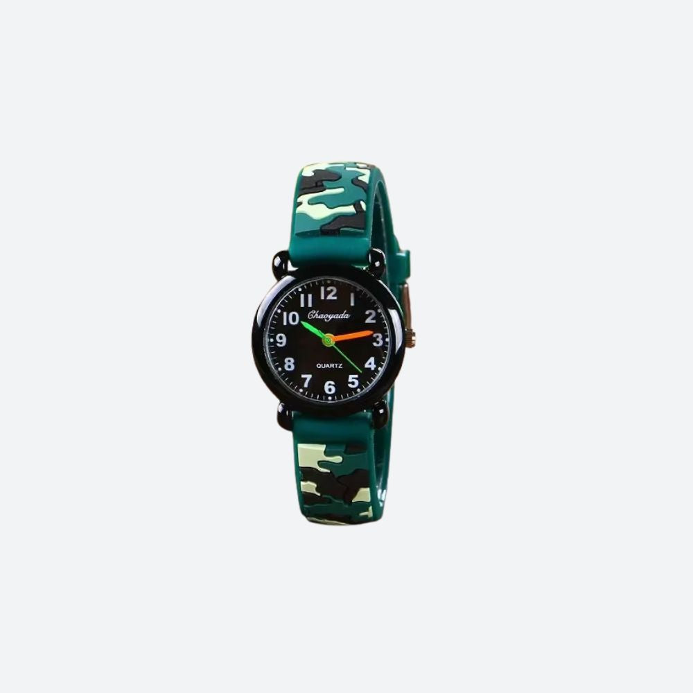 Montre Enfant 3 ans, Camouflage Quartz