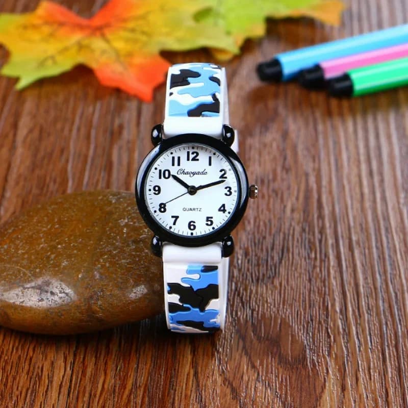 Montre Enfant 3 ans, Camouflage Quartz