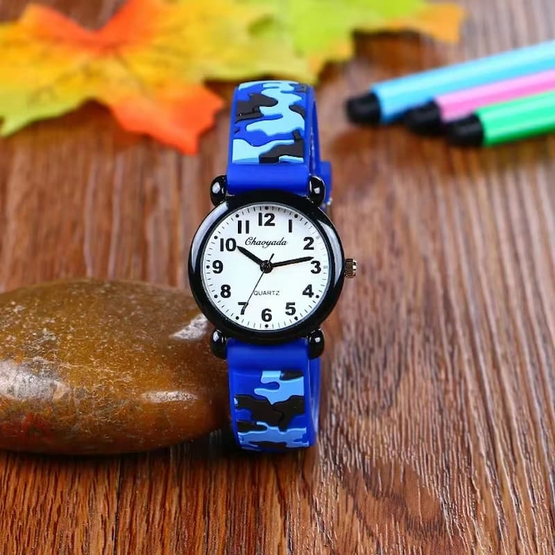 Montre Enfant 3 ans, Camouflage Quartz