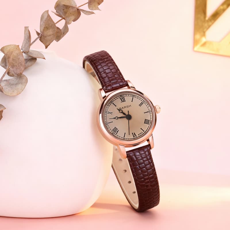 Montre Femme Cuir Cadran Rond