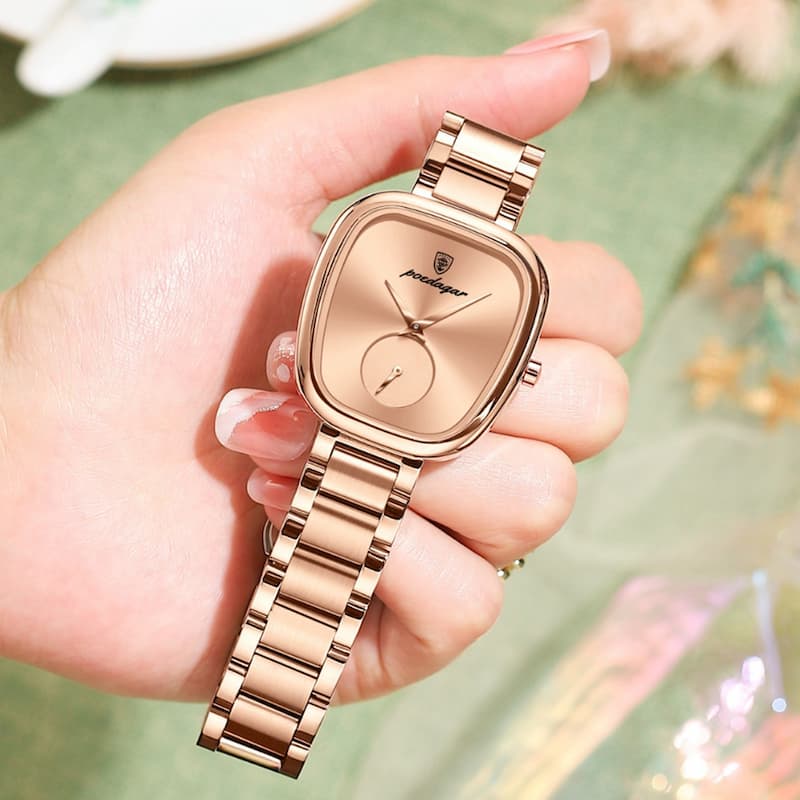 Montre Femme Élégante Quartz, Acier Étanche