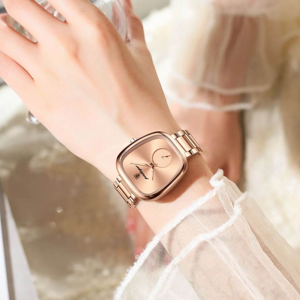 Montre Femme Élégante Quartz, Acier Étanche