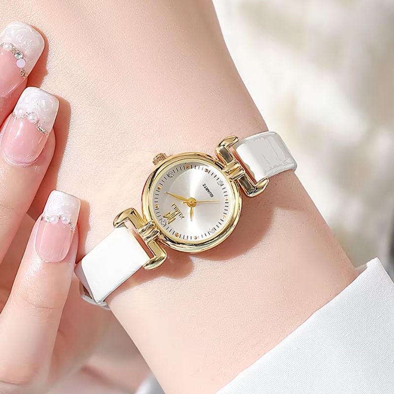 Montre Femme Minimaliste Quartz Cuir Croco