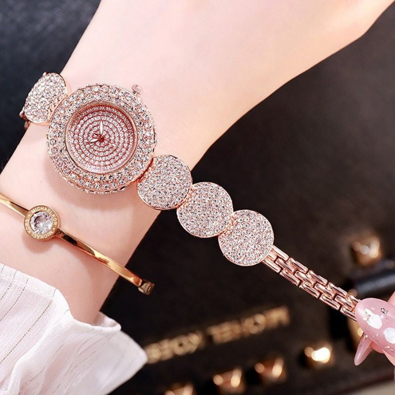 Montre Femme Quartz Entièrement En Strass