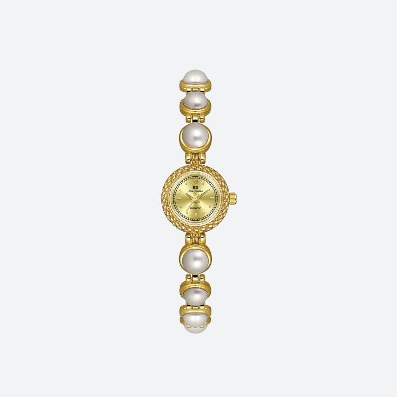 Montre Femme Quartz Perle Médiévale, Élégante