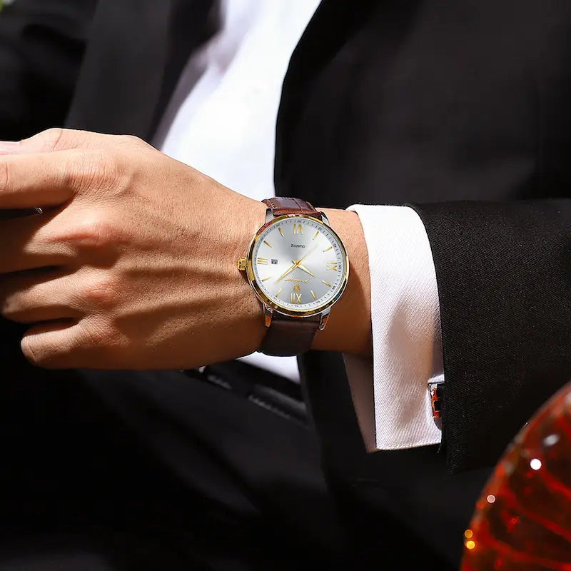 Montre homme cuir étanche quartz