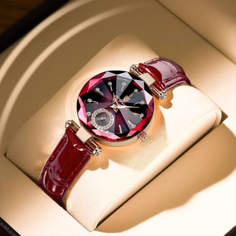 Montre luxe femme Cristal Facetté