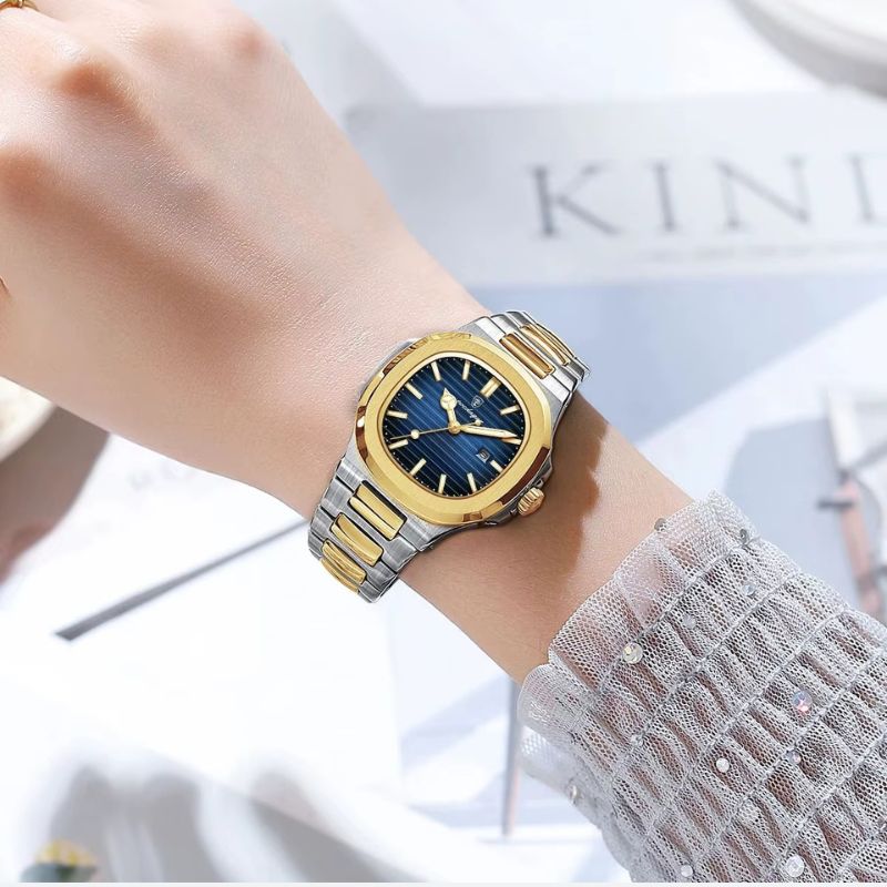 Montre luxe femme Métal Bicolore