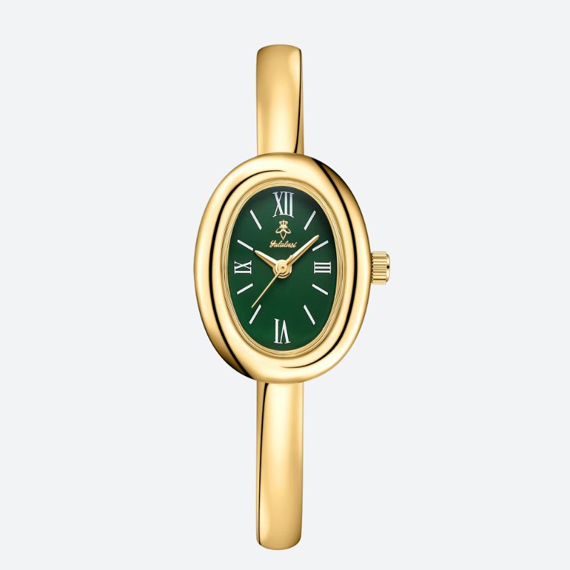 Montre luxe femme Ovale Dorée