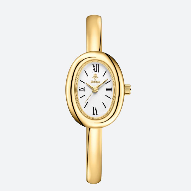 Montre luxe femme Ovale Dorée
