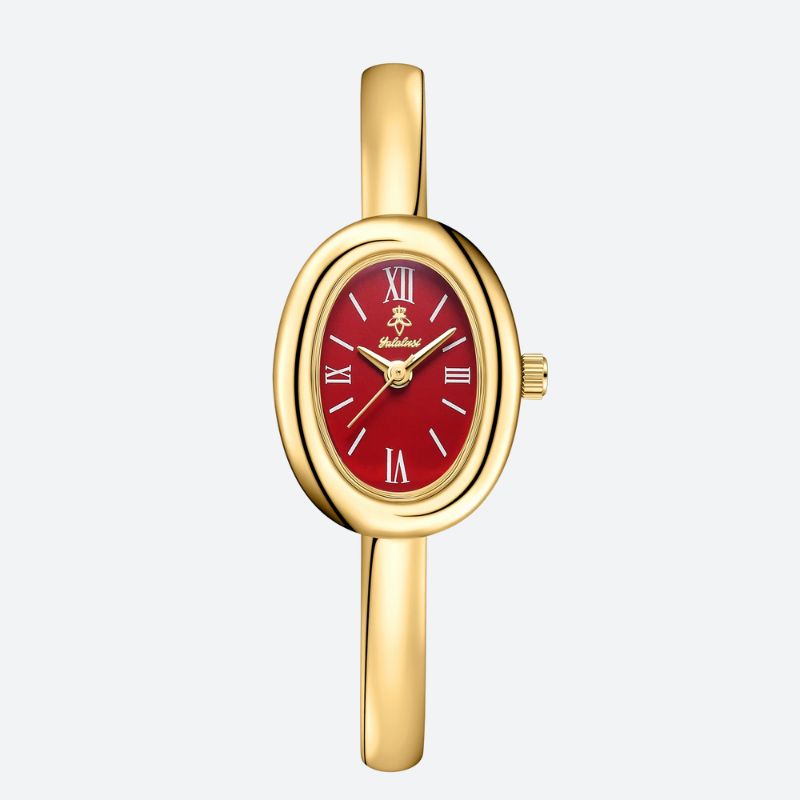 Montre luxe femme Ovale Dorée