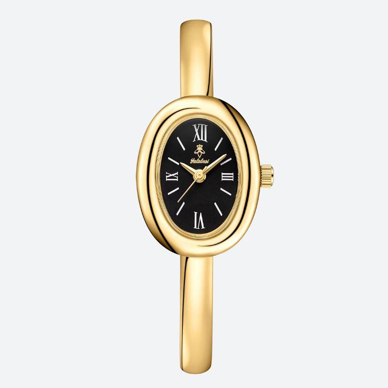 Montre luxe femme Ovale Dorée
