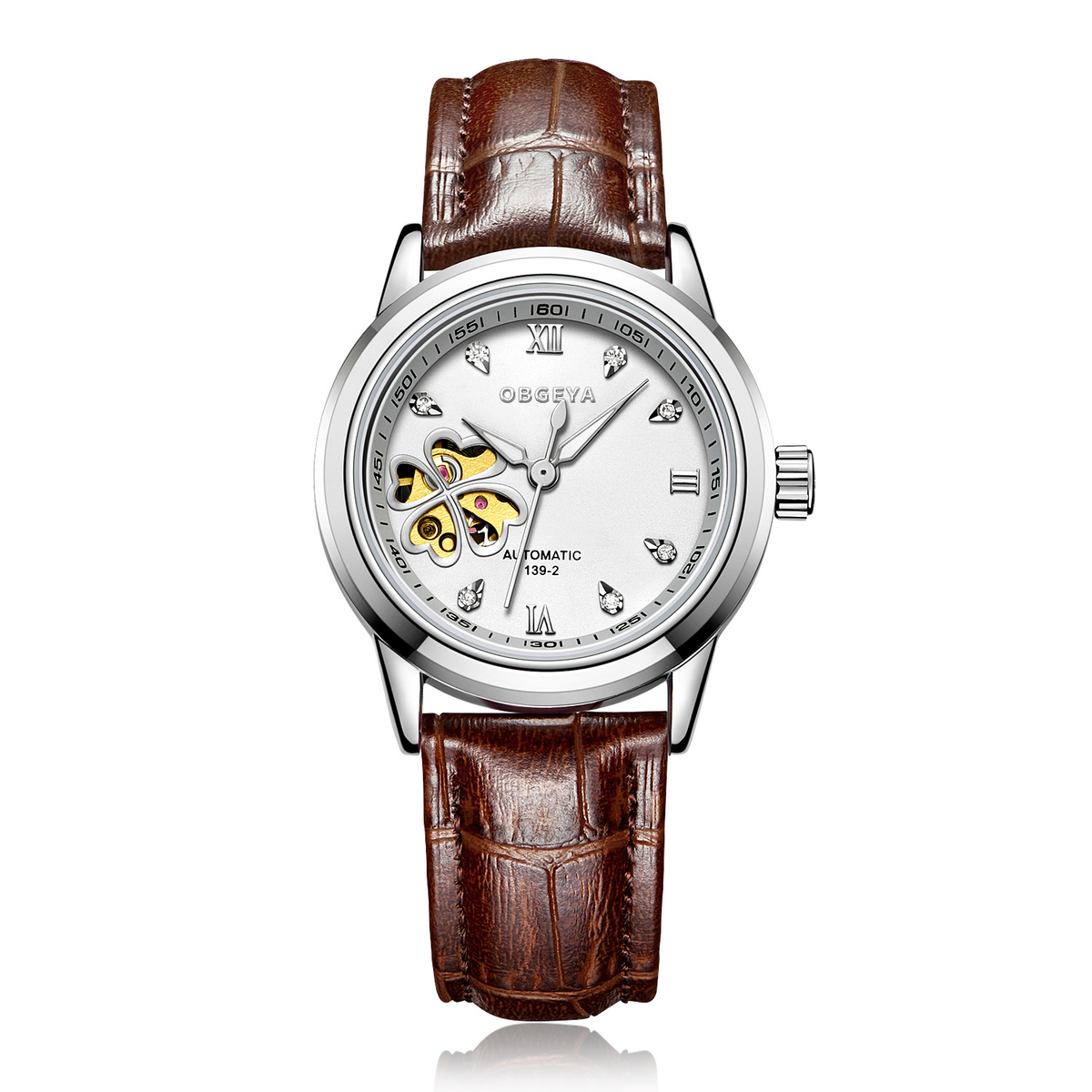 Montre mécanique femme Cuir