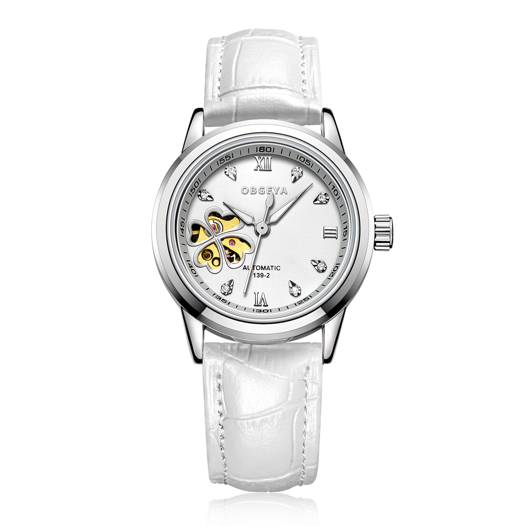 Montre mécanique femme Cuir