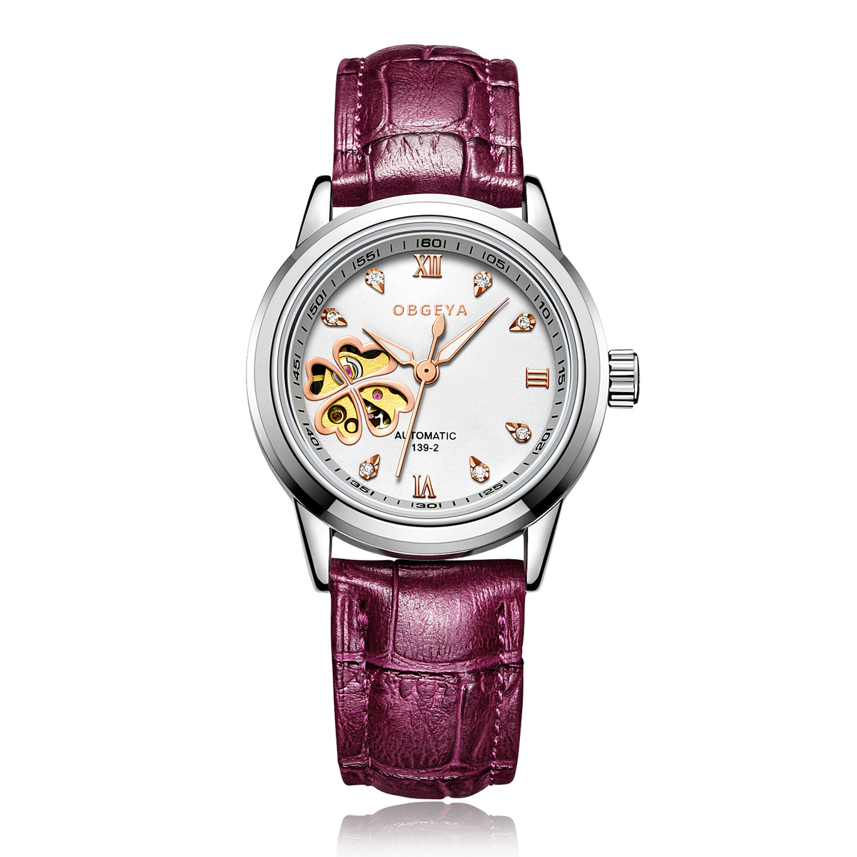 Montre mécanique femme Cuir