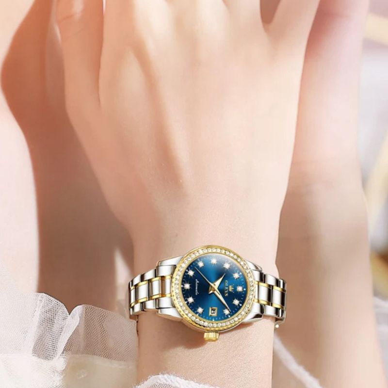 Montre mécanique femme Métal Scintillant