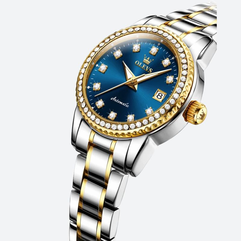 Montre mécanique femme Métal Scintillant