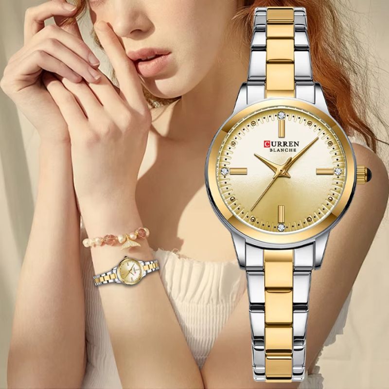 Montre Quartz femme Bicolore Étincelante