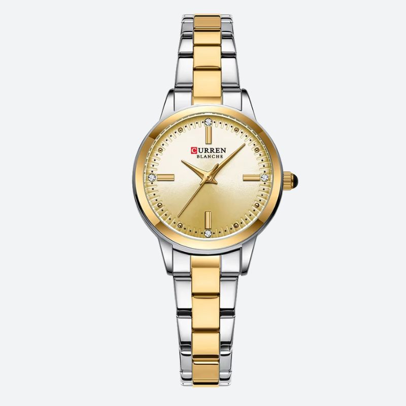 Montre Quartz femme Bicolore Étincelante
