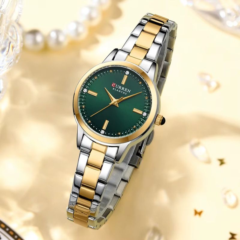 Montre Quartz femme Bicolore Étincelante