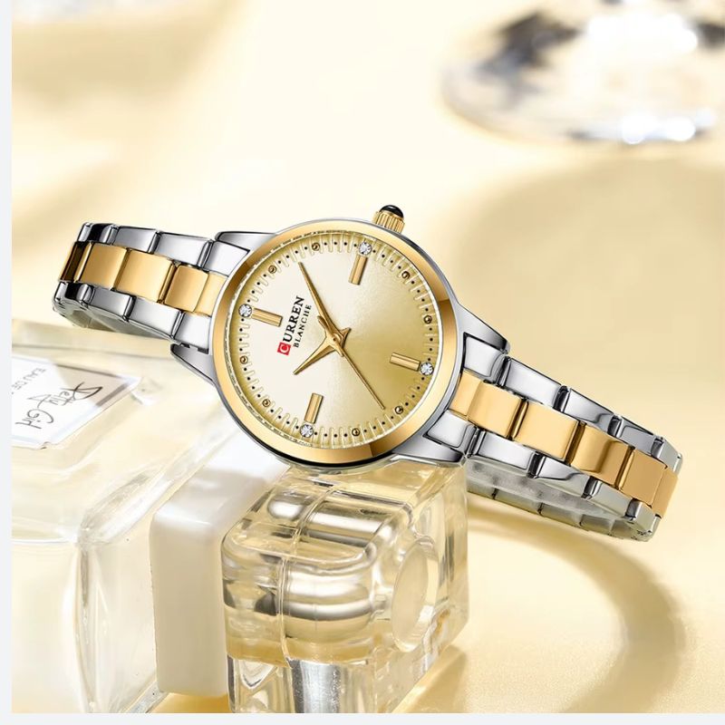 Montre Quartz femme Bicolore Étincelante