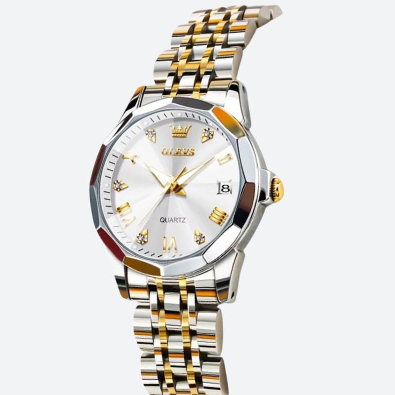 Montre quartz femme Bicolore Metal