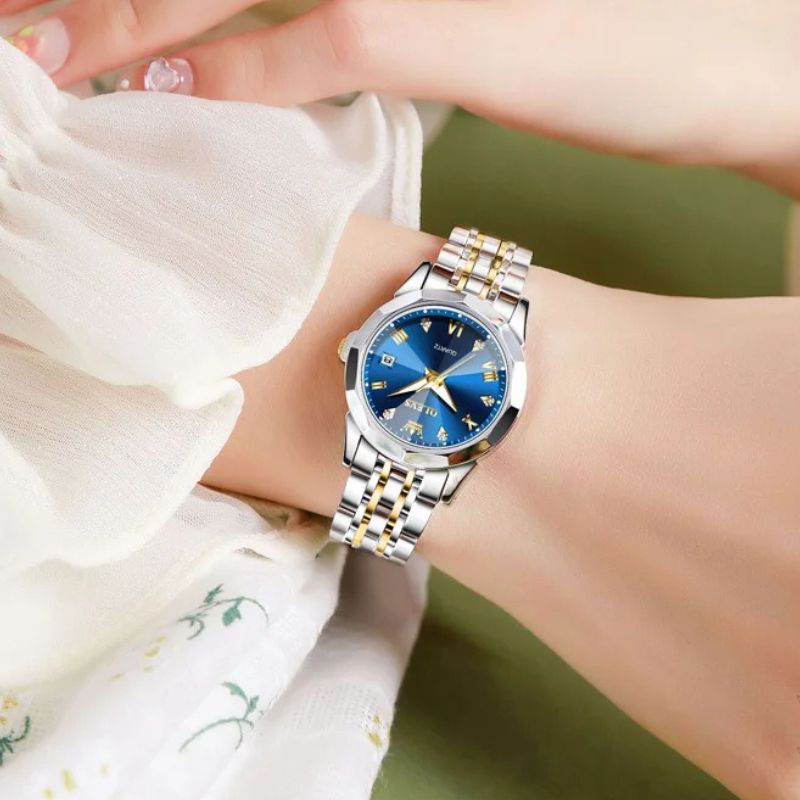 Montre quartz femme Bicolore Metal