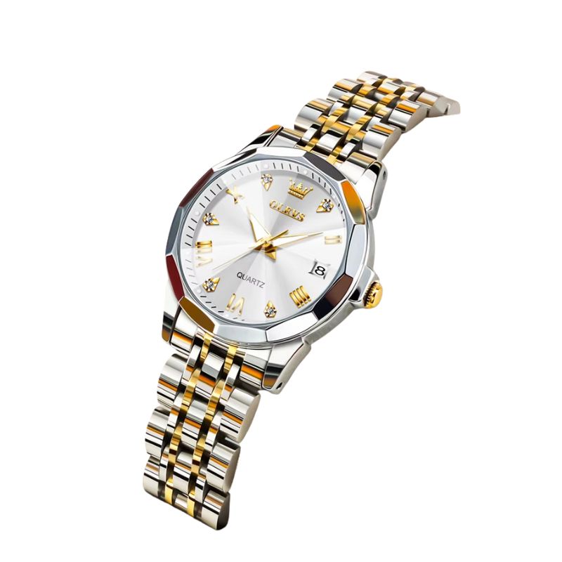 Montre quartz femme Bicolore Metal