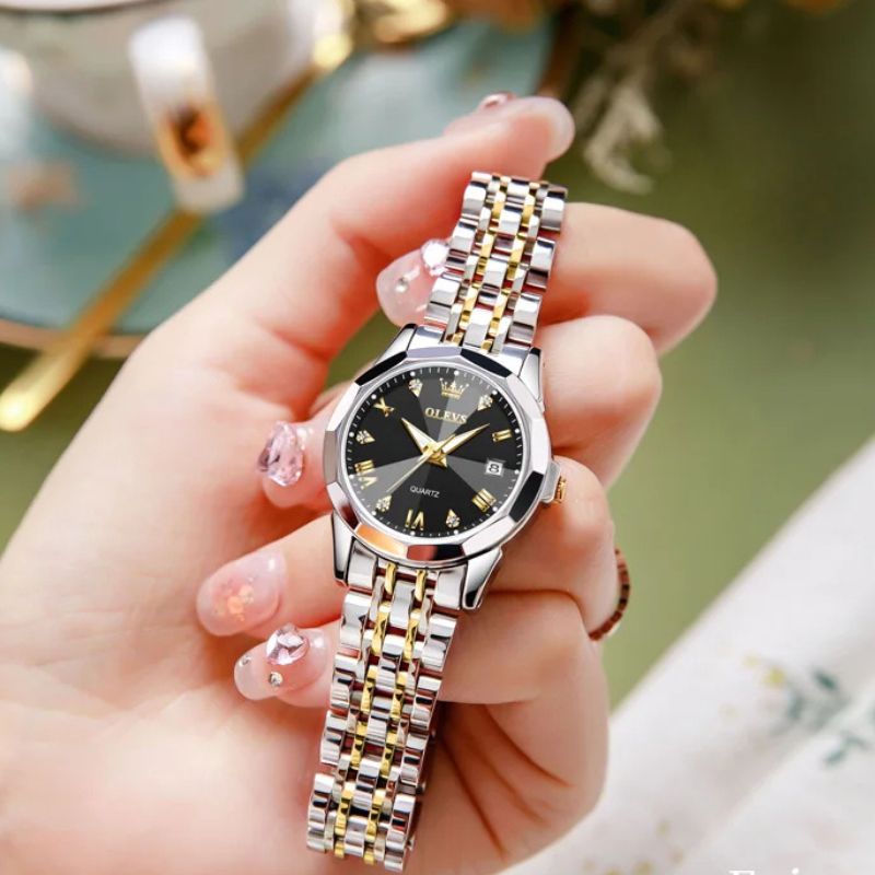 Montre quartz femme Bicolore Metal