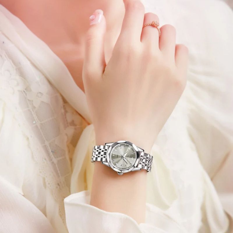 Montre quartz femme Métal Scintillant