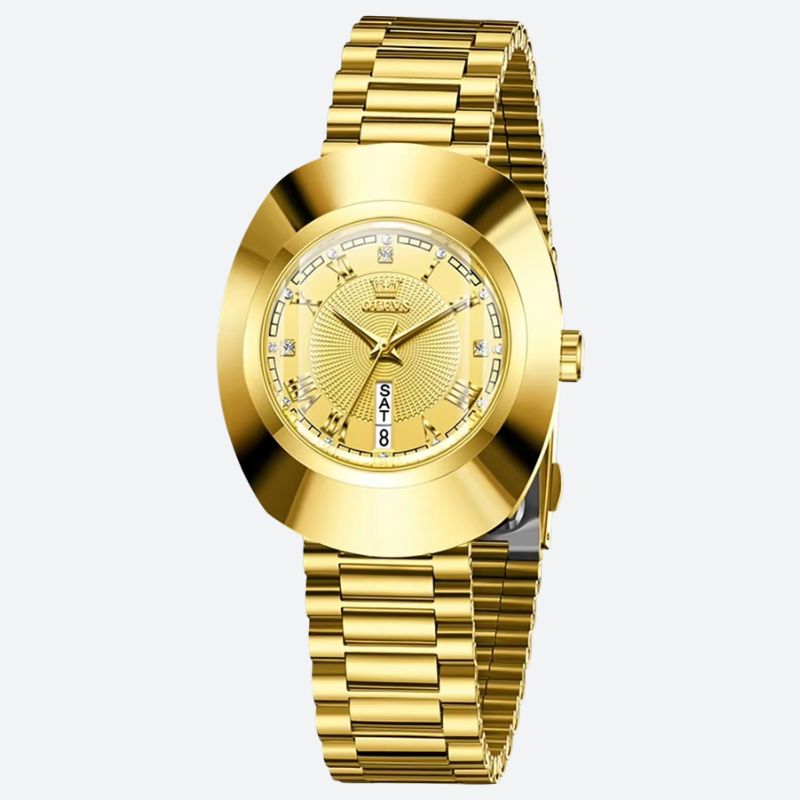 Montre quartz femme Ovale Dorée